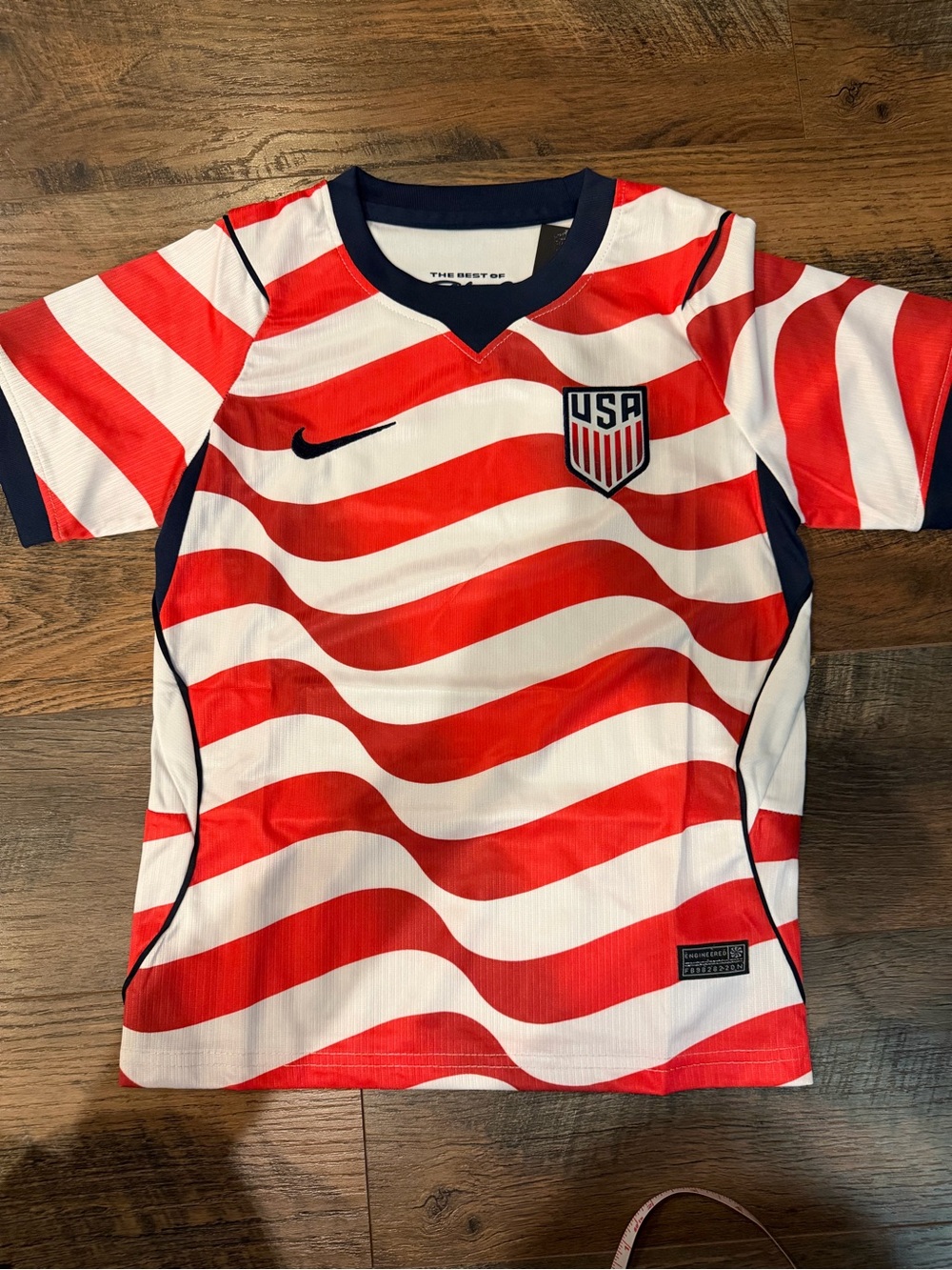 Kids USA Red White & Navy Soccer Jersey and Shorts Set Small - Picture 2 of 6